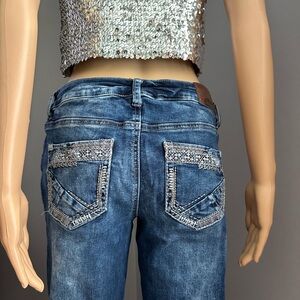 Maurices Dark Blue Straight Leg Jeans